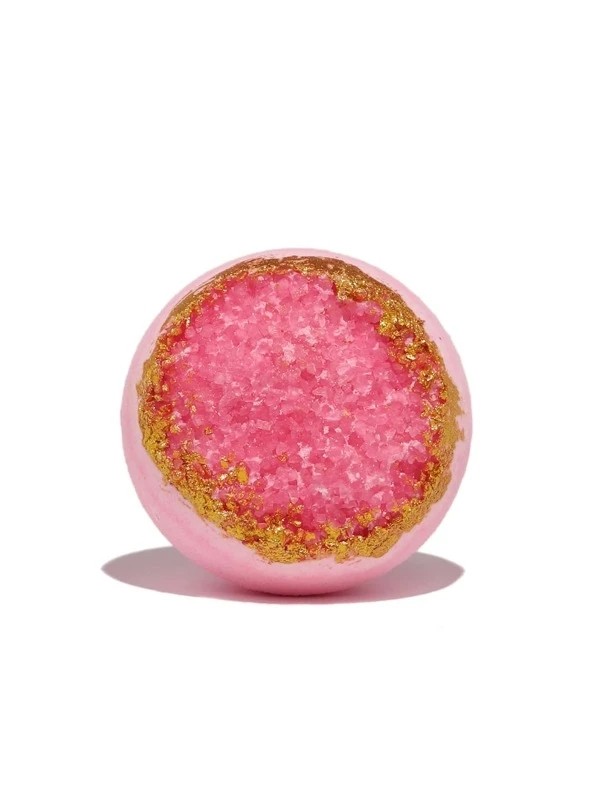 Cherry Blossom-Scented Rose Quartz Geode Bath Bomb