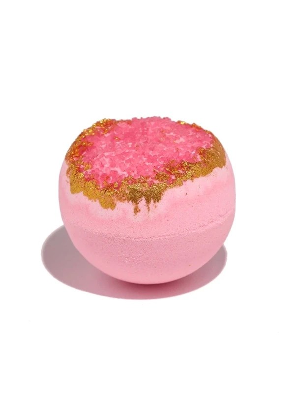 Cherry Blossom-Scented Rose Quartz Geode Bath Bomb