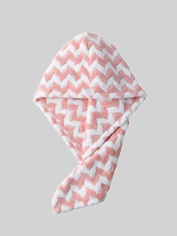 Chevron Pattern Hair Drying Cap