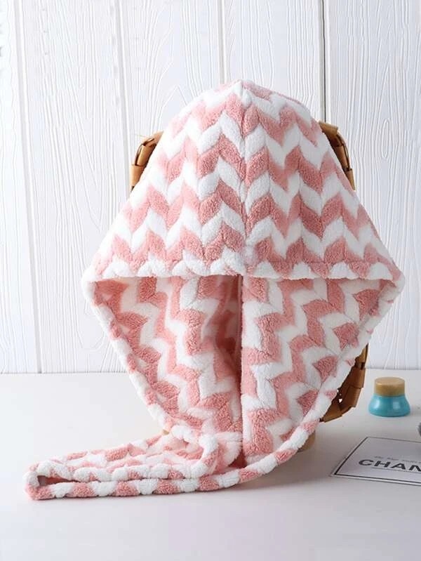 Chevron Pattern Hair Drying Cap