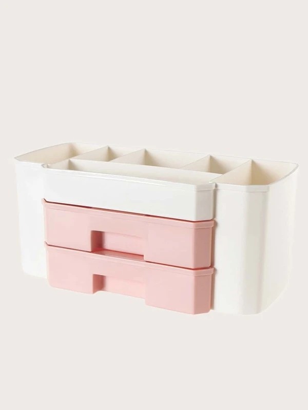 Color Block Cosmetic Storage Box