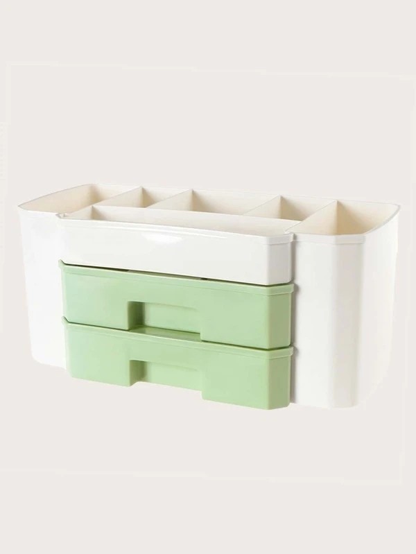 Color Block Cosmetic Storage Box