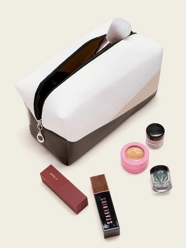 Color Block Makeup Bag