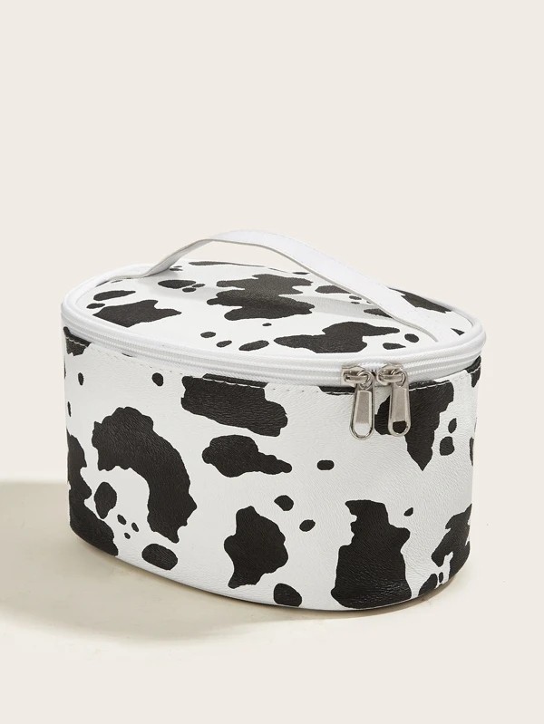 Cow Pattern Makeup Bag