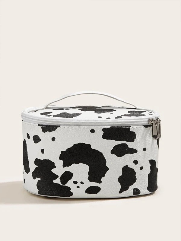 Cow Pattern Makeup Bag