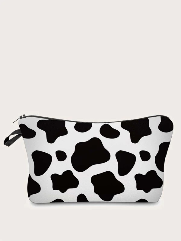 Cow Print Makeup Bag