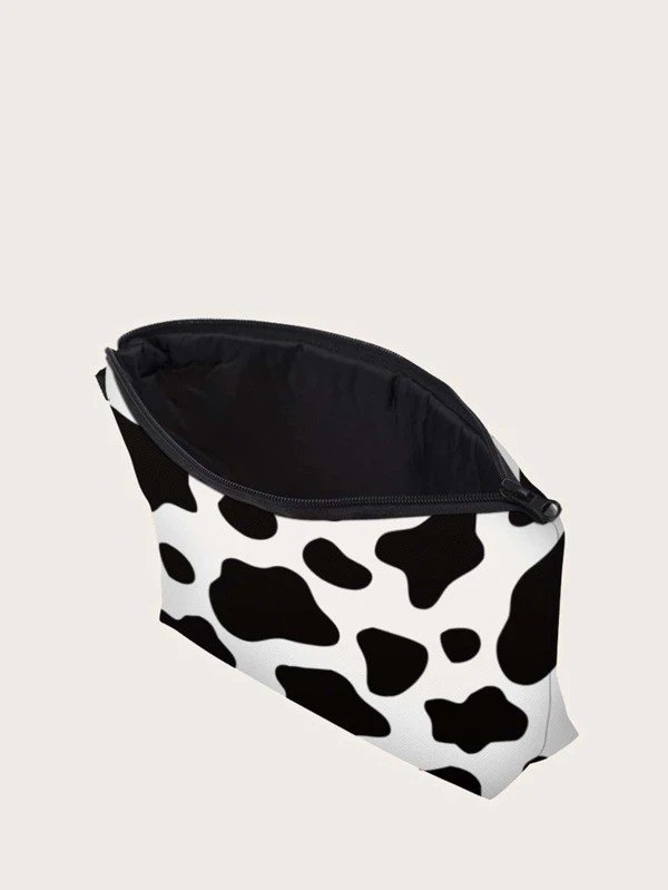 Cow Print Makeup Bag