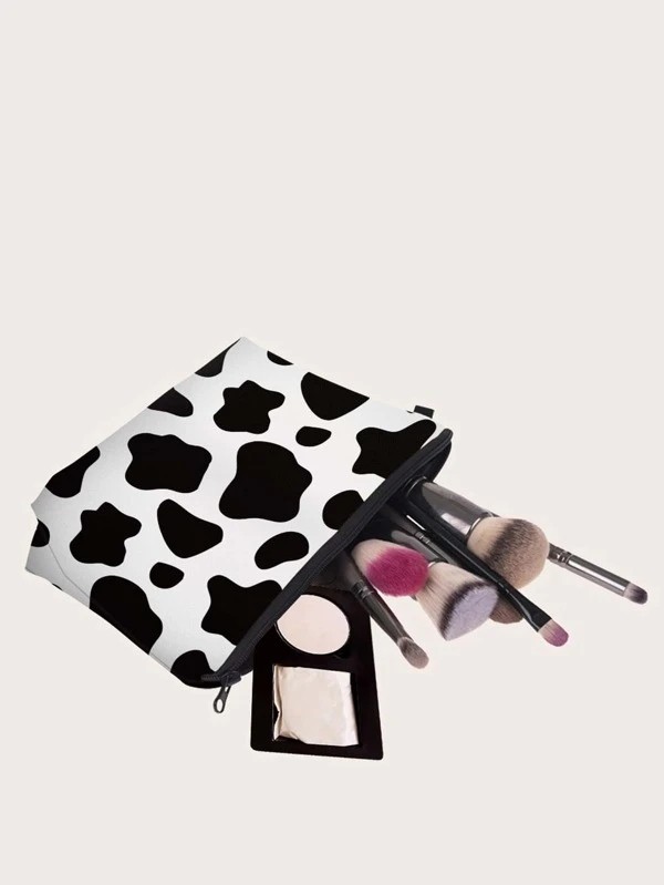 Cow Print Makeup Bag