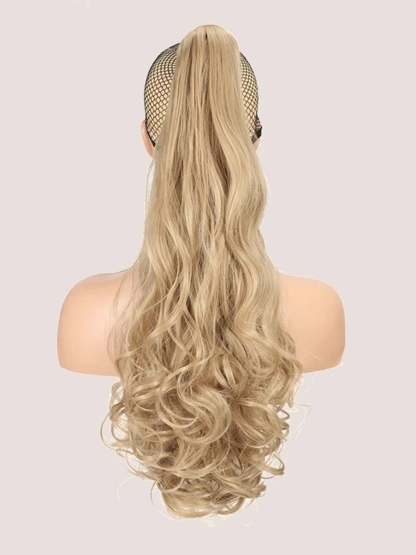 Hair extension with curly ponytails