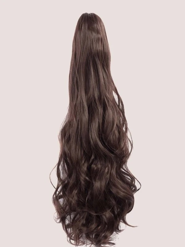 Hair extension with curly ponytails