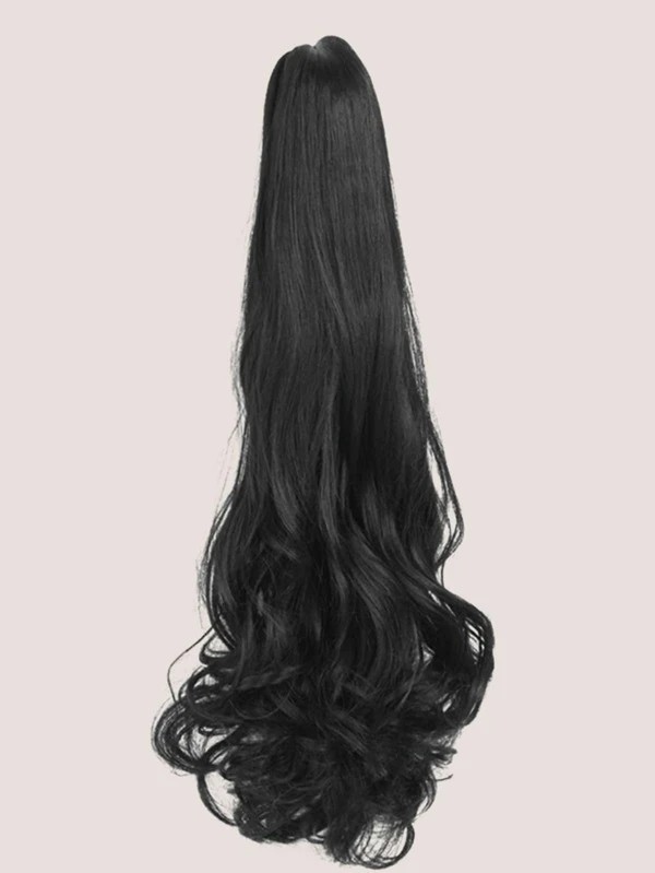 Hair extension with curly ponytails