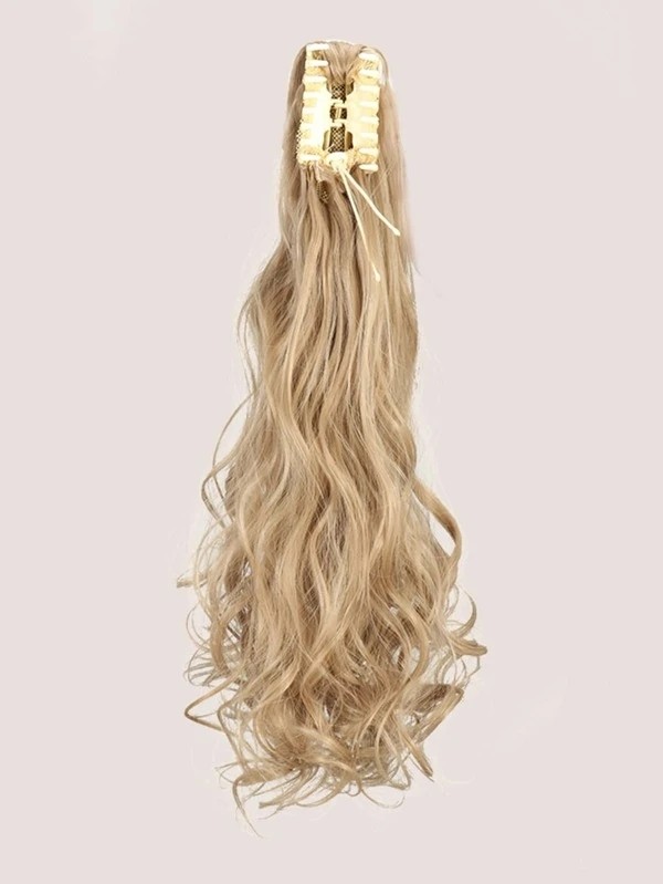 Hair extension with curly ponytails