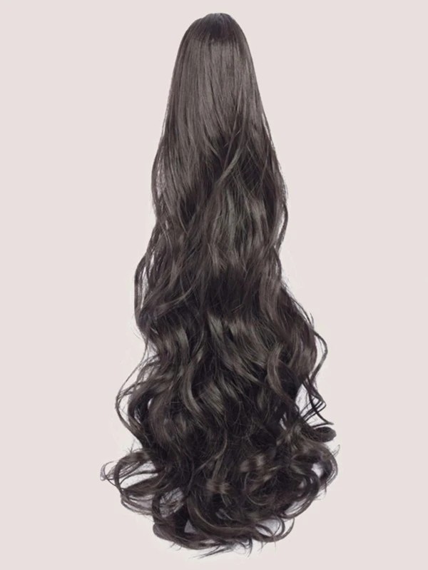 Hair extension with curly ponytails