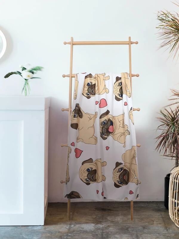 Dog Print Beach Towel