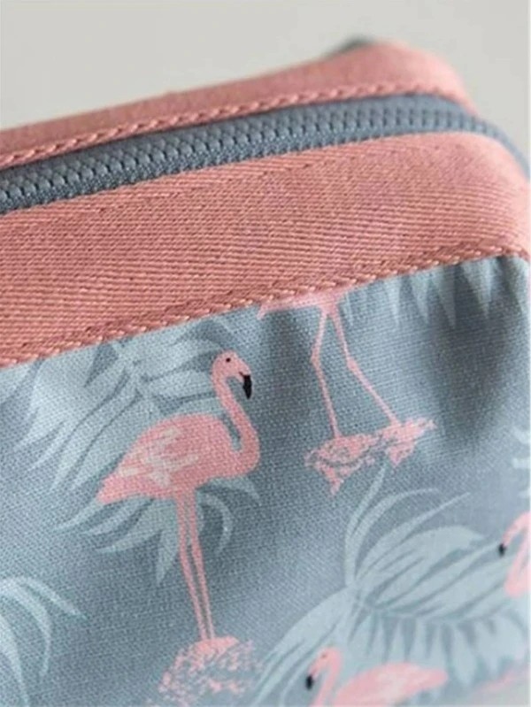 Flamingo Print Waterproof Makeup Storage Bag