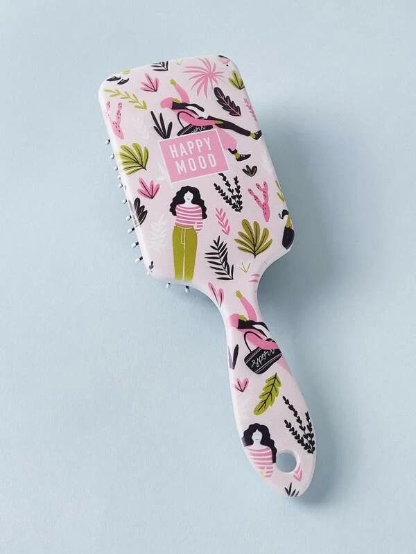 Girl & Plant Pattern Hair Comb