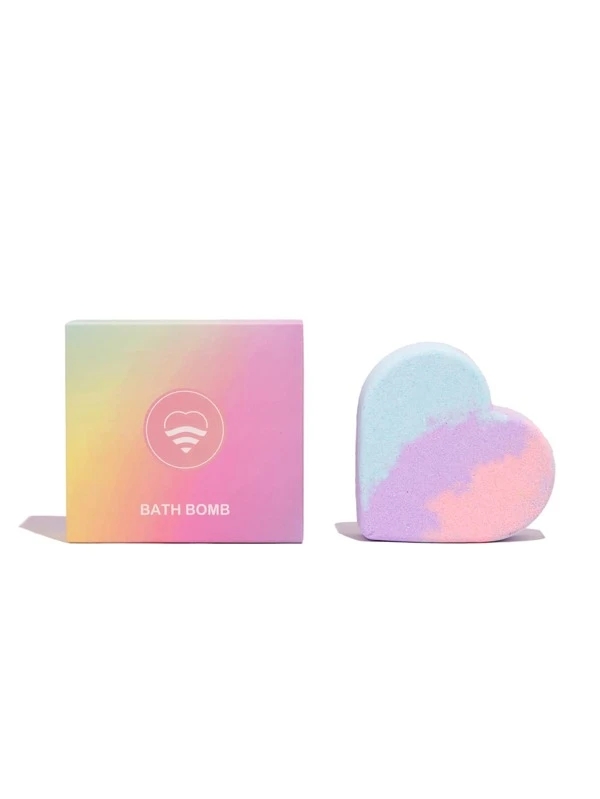 Ice Cream Scented Tricolor Heart Shaped Bath Bomb