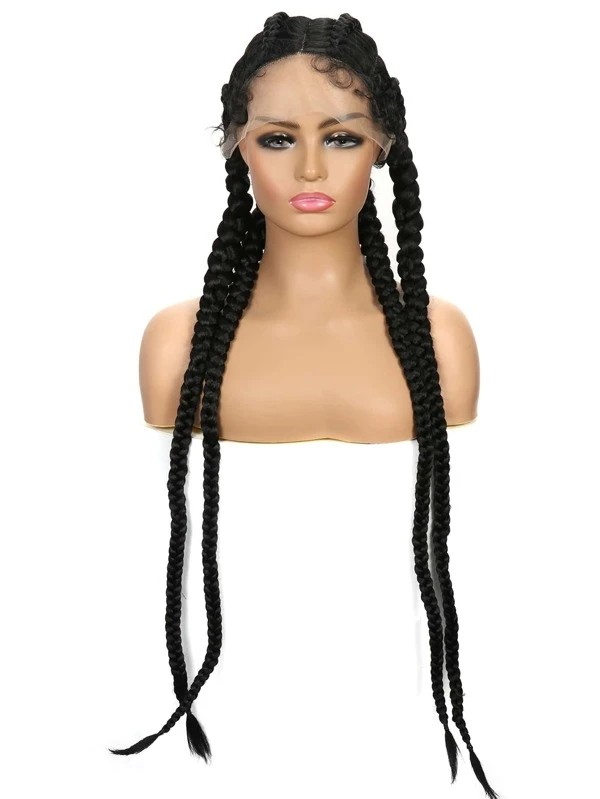 Lace Front Long Braided Synthetic Wig