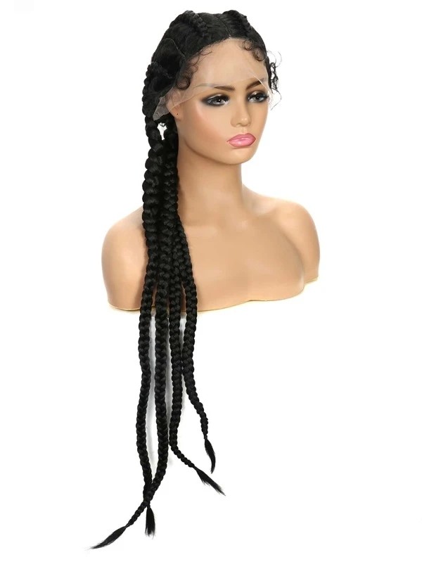 Lace Front Long Braided Synthetic Wig