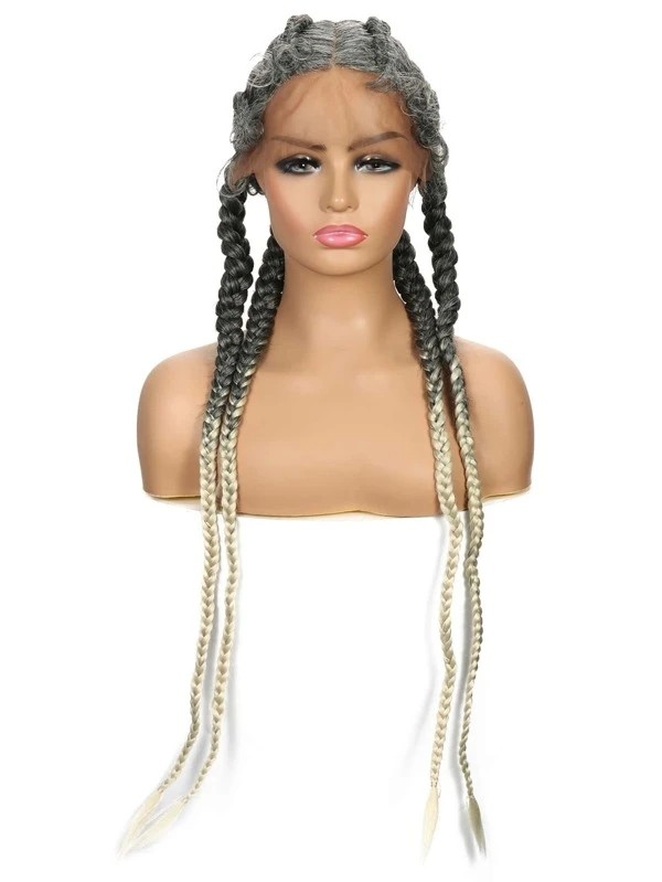 Lace Front Long Braided Synthetic Wig