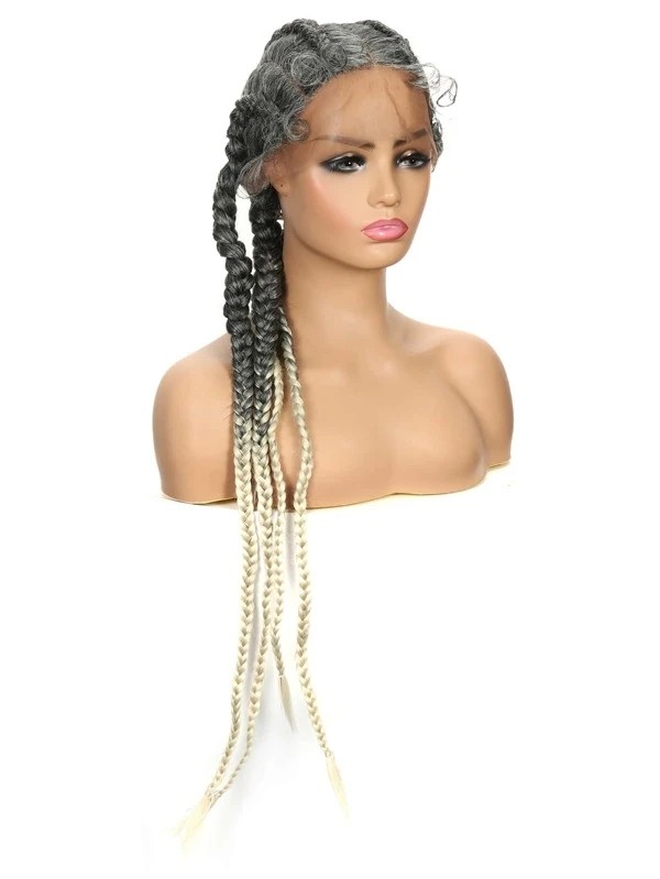 Lace Front Long Braided Synthetic Wig