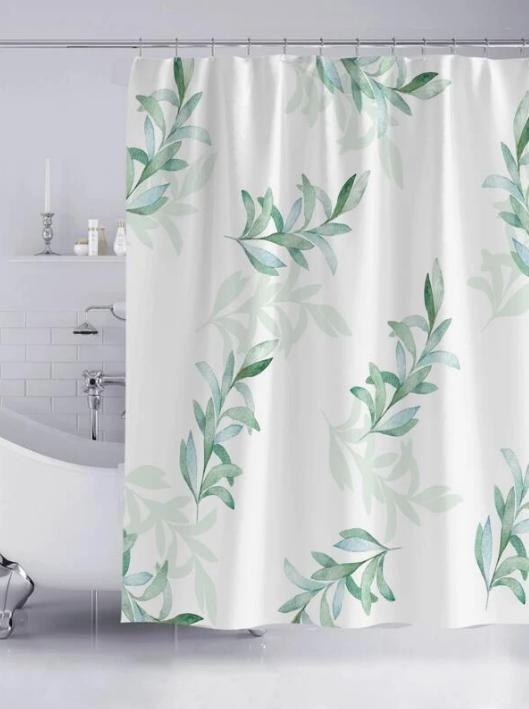 Leaf Print Shower Curtain