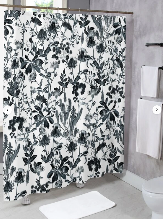 Leaf Print Shower Curtain