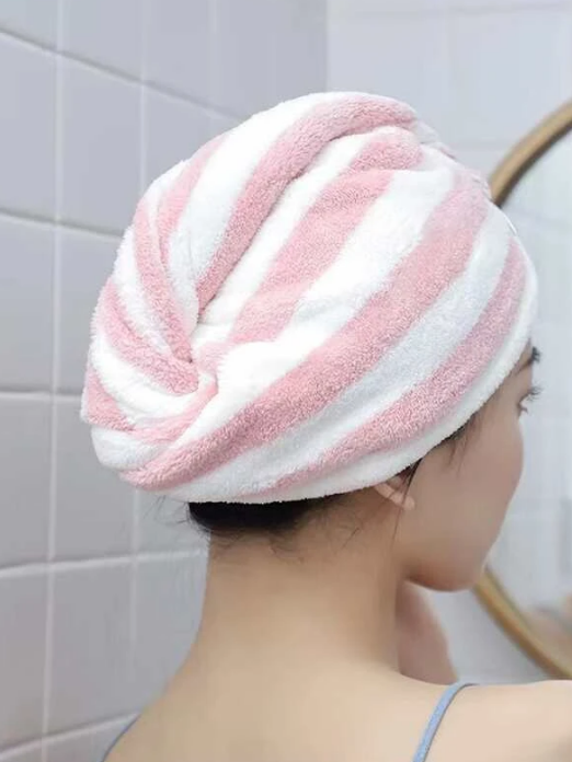 Lemon Embroidery Hair Drying Cap