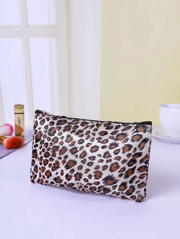 Leopard Zipper Makeup Bag