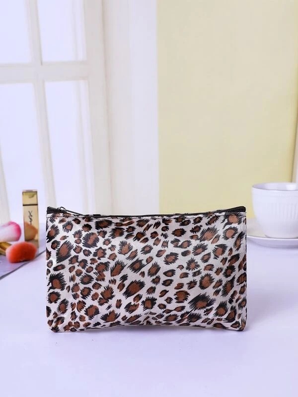 Leopard Zipper Makeup Bag