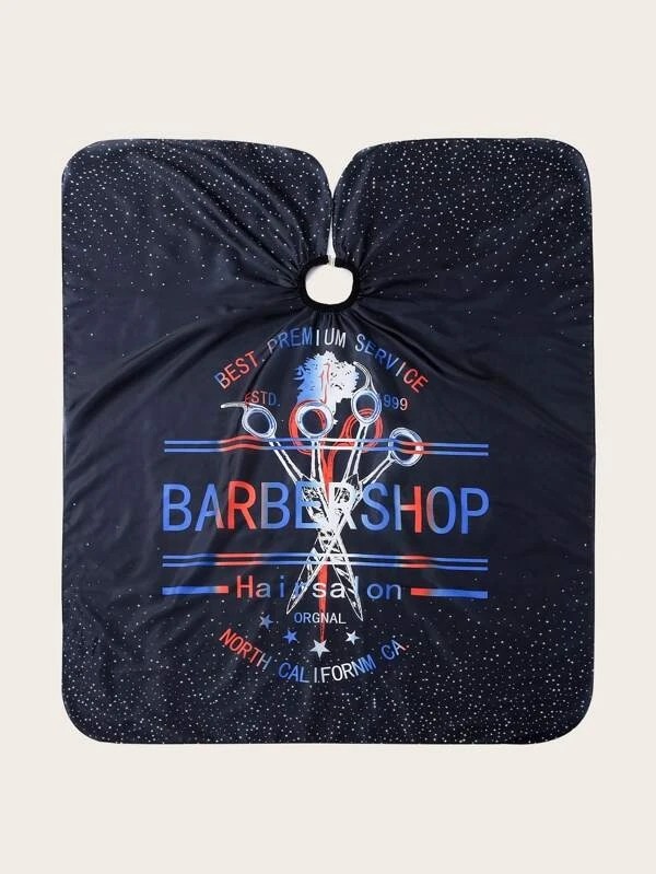 Letter Graphic Salon Haircut Cape