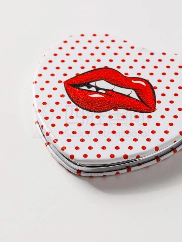 Lip Pattern Double-sided Makeup Mirror