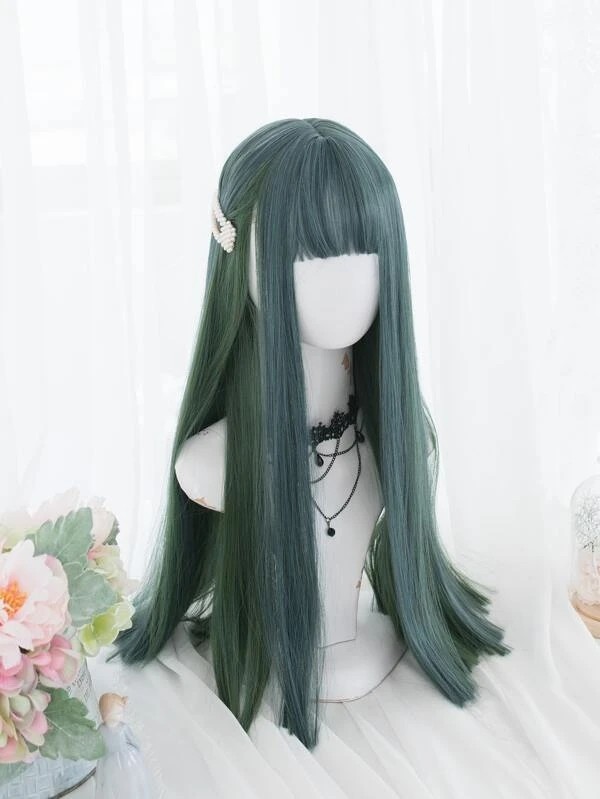 Long Straight Synthetic Wig With Bangs