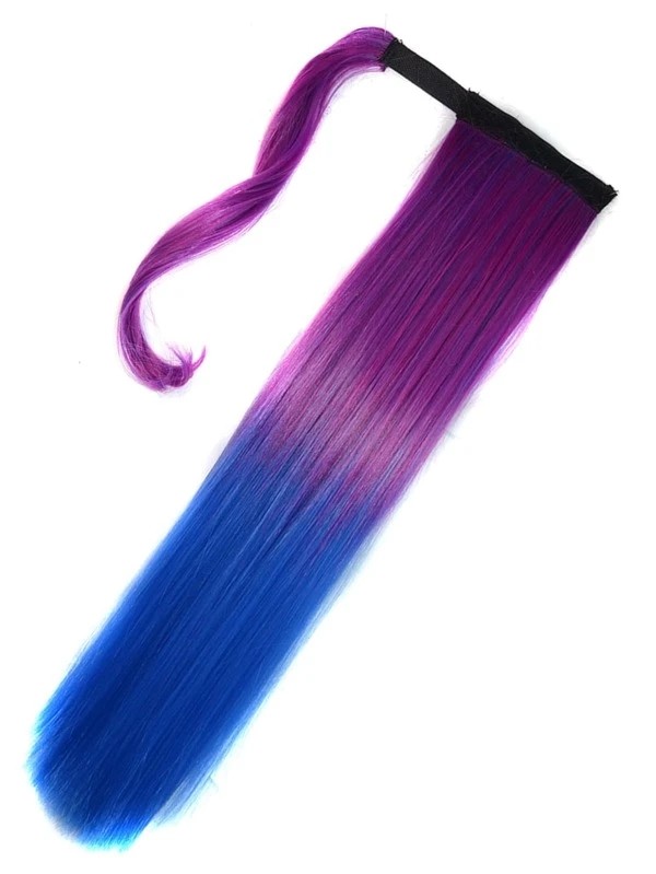 Magic Tape Long Ombre Straight Ponytail Synthetic Hair Extension