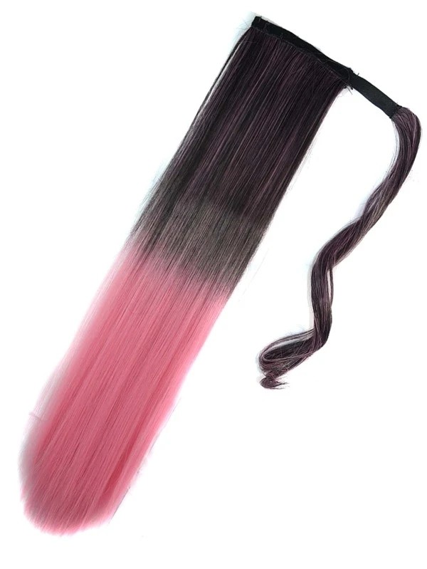 Magic Tape Long Ombre Straight Ponytail Synthetic Hair Extension