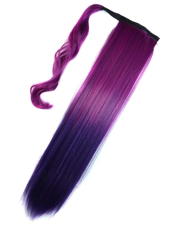 Magic Tape Long Ombre Straight Ponytail Synthetic Hair Extension