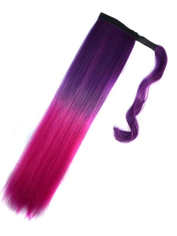 Magic Tape Long Ombre Straight Ponytail Synthetic Hair Extension