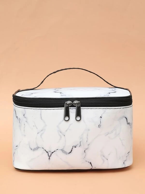 Marble Pattern High Capacity Makeup Bag