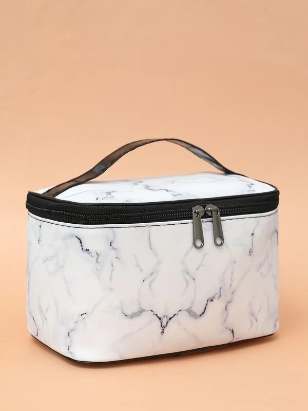 Marble Pattern High Capacity Makeup Bag