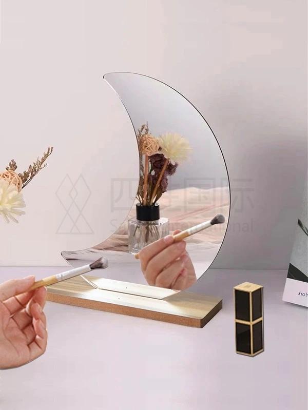 Moon Shaped Desktop Makeup Mirror