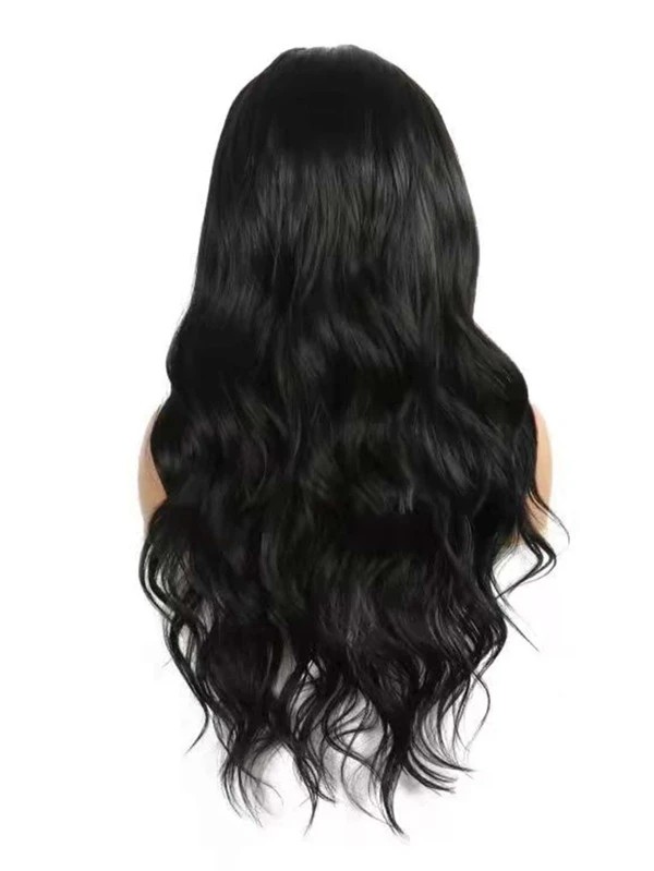 Natural Long Curly Synthetic Wig With Headband