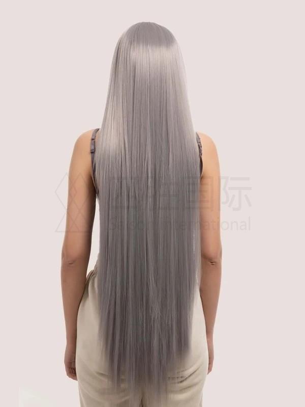 Natural Long Straight Wig With Bangs