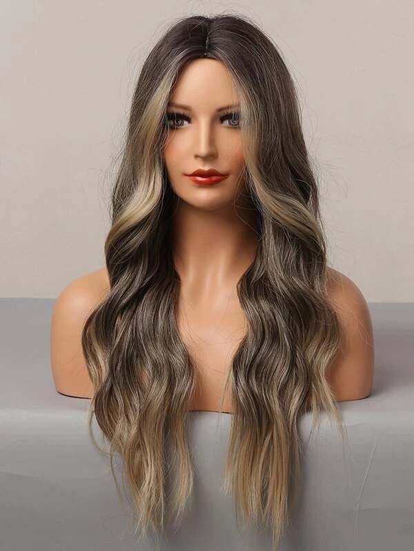 Natural Ombre Long Curly Wig