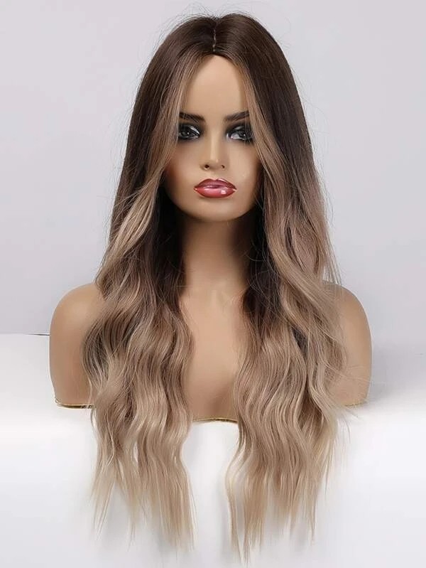 Natural Ombre Long Curly Wig