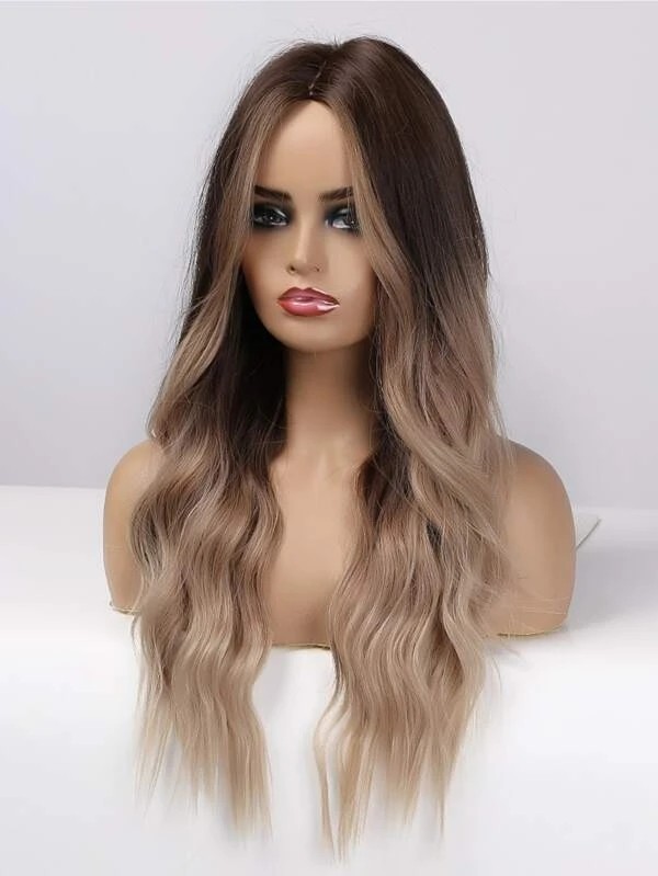 Natural Ombre Long Curly Wig