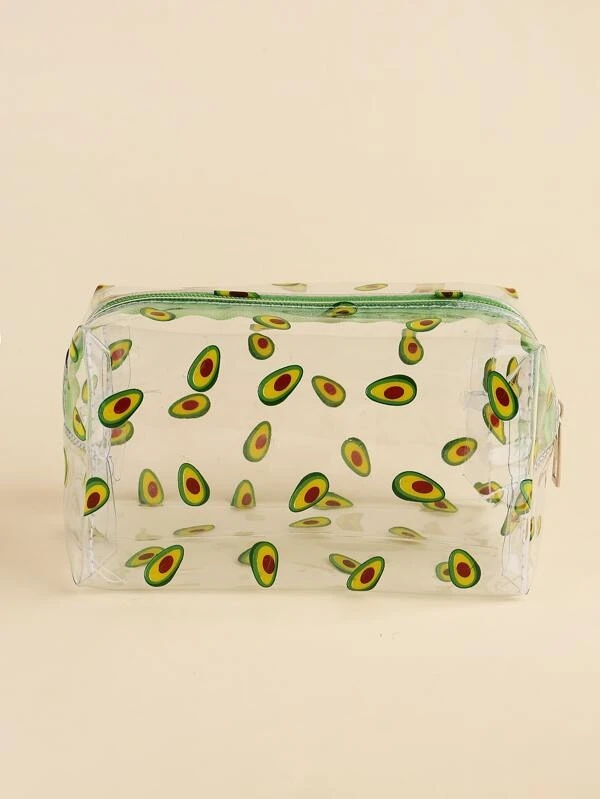 Painted Clear Square Makeup Bag