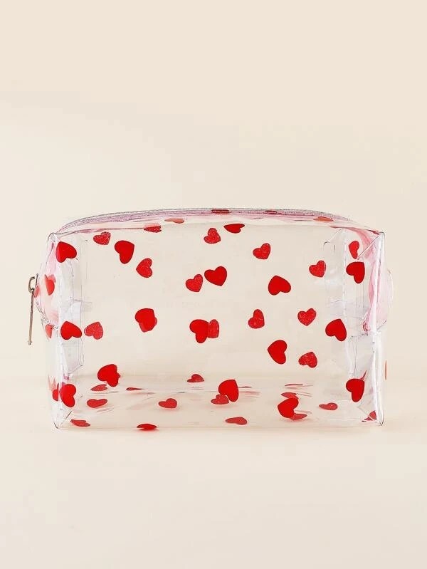 Painted Clear Square Makeup Bag