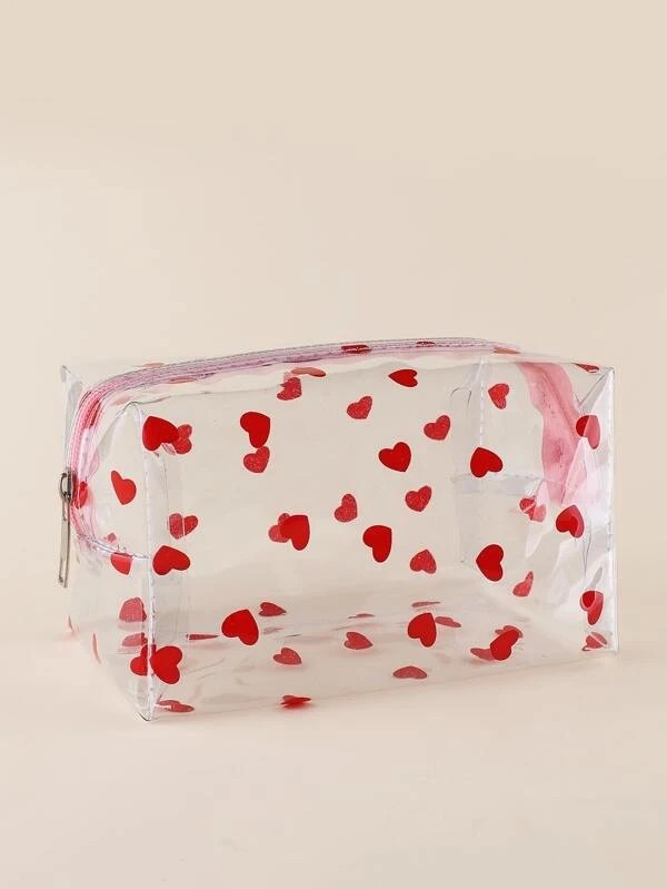 Painted Clear Square Makeup Bag