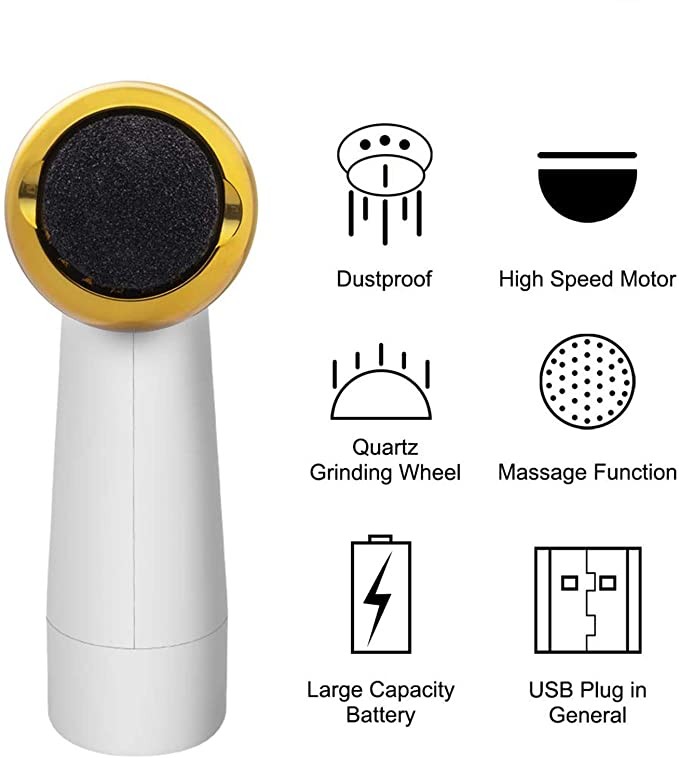 Portable rechargeable foot grinder pedicure care kit