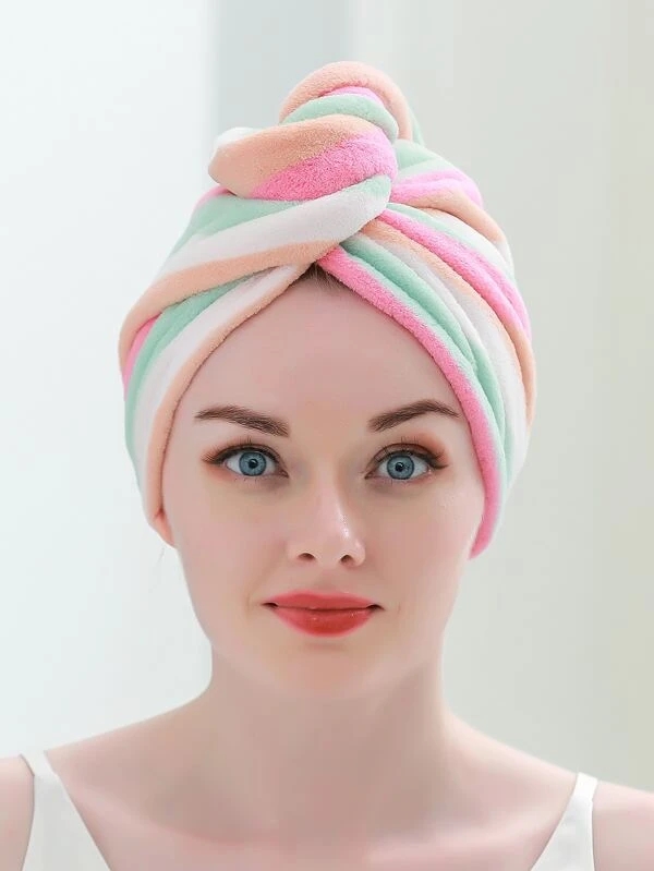 Rainbow Stripe Pattern Hair Drying Cap